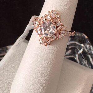 Bomb Party Lumina "Within Lustrous Luxe" Diamond CZ Ring  Rose Gold Sz 5